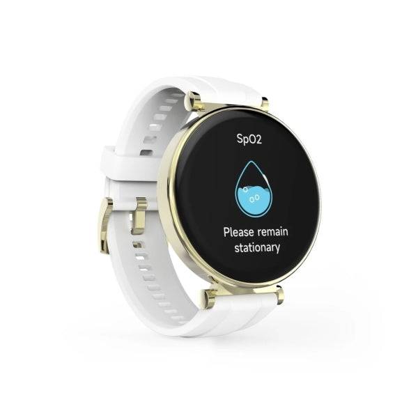 Hama 7000 Smartwatch - Bluetooth 5.3 - Batteria 300mAh - Schermo AMOLED 1.32" - IP68 - Resistenza all'Acqua 3 Atm - Cinturino in Silicone - 4.3x1.2x5.1cm - Colore Bianco