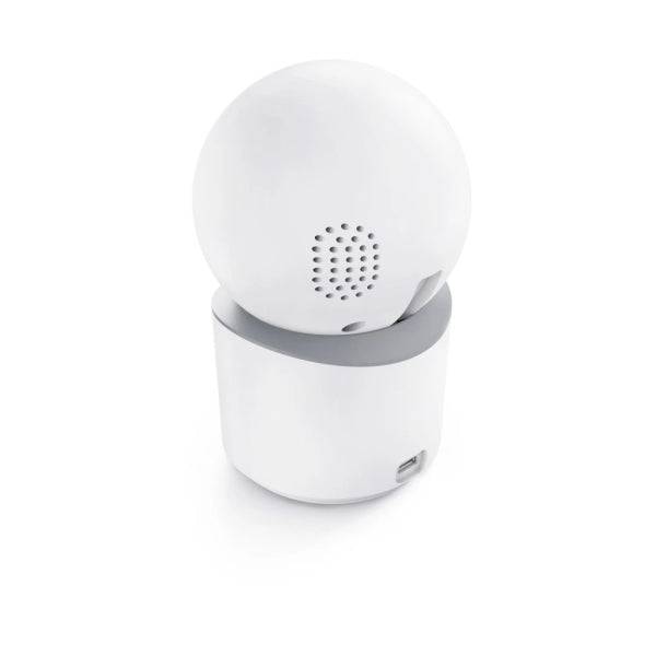 Hama Videocamera di Sorveglianza Intelligente con Microfono - Visione Notturna - Cavo 96cm - Ideale per Animali Domestici - Funzione Rotativa - Assistente Vocale - WiFi - 2.4GHz - Full HD - Colore Bianco