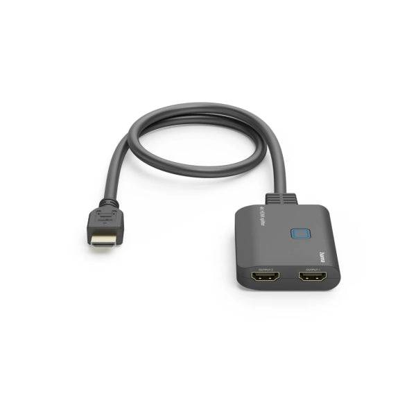 Hama Splitter HDMI 4K - 1 Ingresso - 2 Uscite - Indicatore LED - 6.55x1.6x5.55cm - Colore Nero