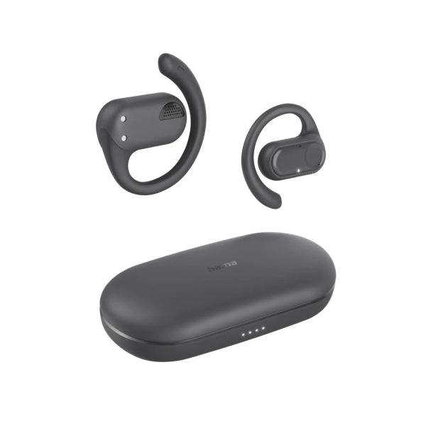Hama Spirit Open Cuffie Wireless con Microfono Omnidirezionale - Bluetooth - Portata 10m - IPX4 - Display LED - Ricarica USB-C - Colore Nero