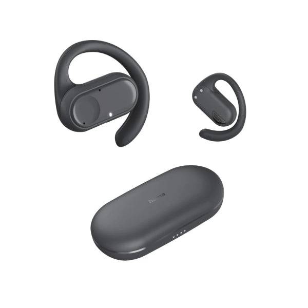 Hama Spirit Open Cuffie Wireless con Microfono Omnidirezionale - Bluetooth - Portata 10m - IPX4 - Display LED - Ricarica USB-C - Colore Nero