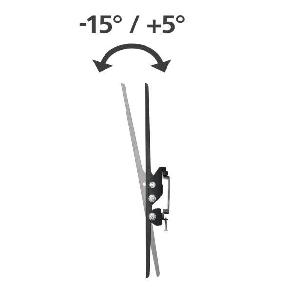 Hama Supporto Fisso Parete per TV fino a 75" - Peso Max 40kg - Inclinabile - VESA 400x400mm - Acciaio - Livella Integrata - Colore Nero