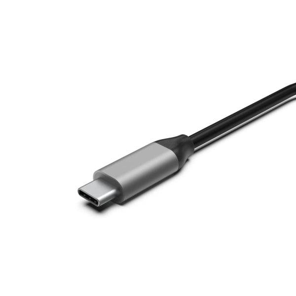 Hama Essential Hub USB 3.2 - Potenza Massima 100W - Cavo USB-C Integrato 15cm - 2x USB-C - 2x USB-A - Power Delivery - Colore Grigio