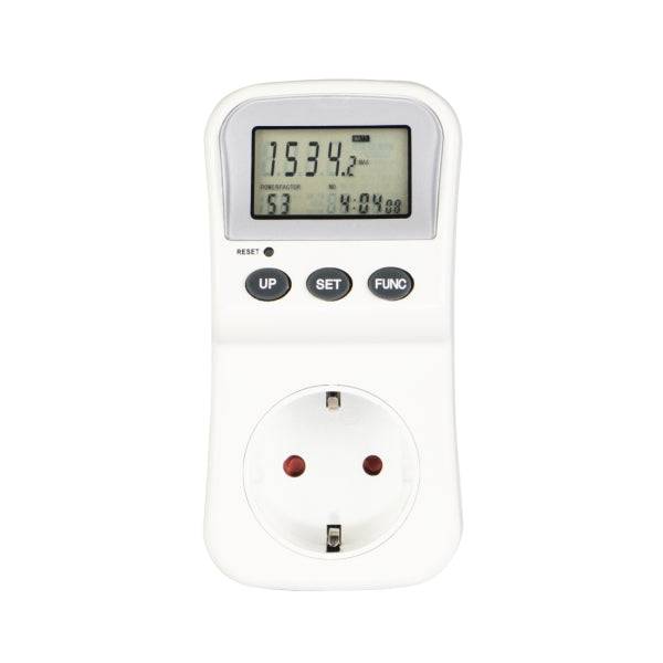 Hama Presa Contatore Digitale Consumo - Potenza Massima 3680W - Display LCD - Colore Bianco