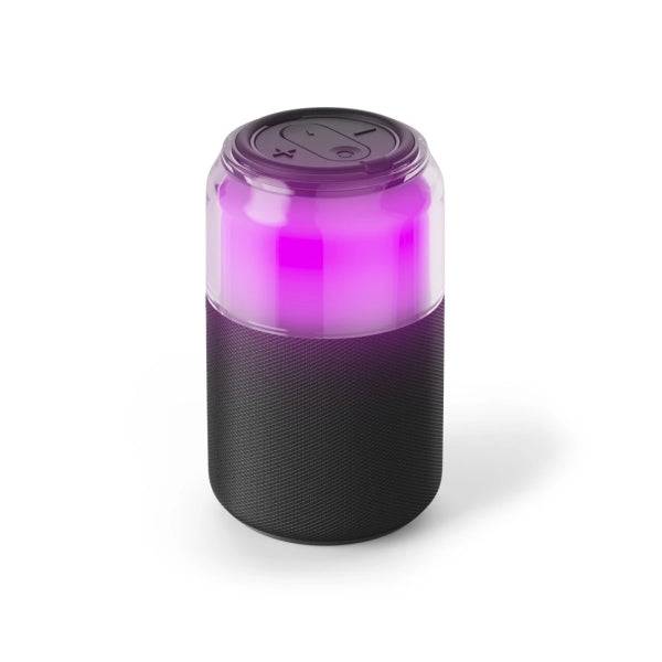 Hama Can Speaker Altoparlante Portatile - Potenza 5W - Bluetooth - USB-C - Batteria 1800mAh - Raggio 10m - Luce LED - 14.8x8.6x8.6cm - Colore Nero