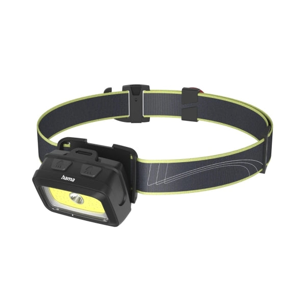 Hama Hl350 Linterna Frontal LED - Nastro para la Cabeza - 350 Lumenes - Autonomia hasta 5h - Funciona con 4 Pilas AAA - IP44 - Colore Nero