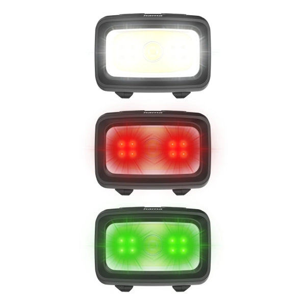 Hama Hl350 Linterna Frontal LED - Nastro para la Cabeza - 350 Lumenes - Autonomia hasta 5h - Funciona con 4 Pilas AAA - IP44 - Colore Nero