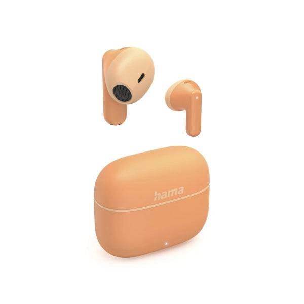 Hama Freedom Light II Cuffie Wireless con Microfono Omnidirezionale - Bluetooth - Autonomia fino a 20h - Raggio 10m - Assistente Vocale - Ricarica USB-C - Colore Arancione