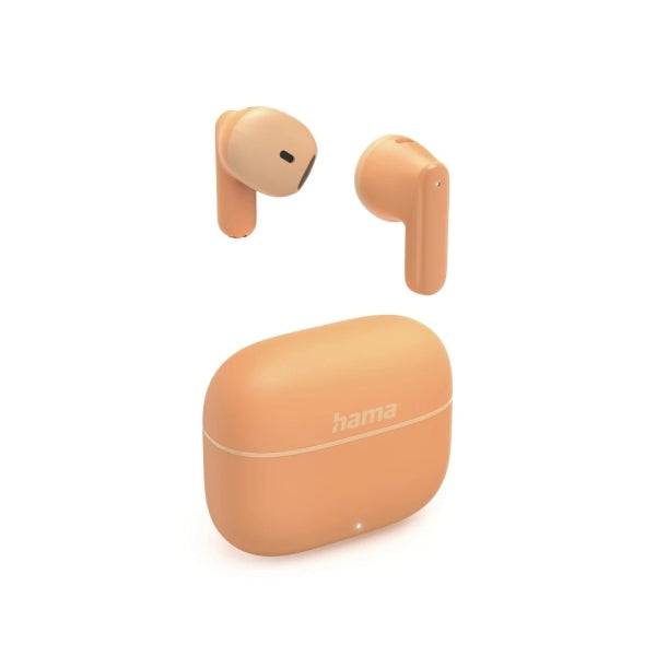 Hama Freedom Light II Cuffie Wireless con Microfono Omnidirezionale - Bluetooth - Autonomia fino a 20h - Raggio 10m - Assistente Vocale - Ricarica USB-C - Colore Arancione