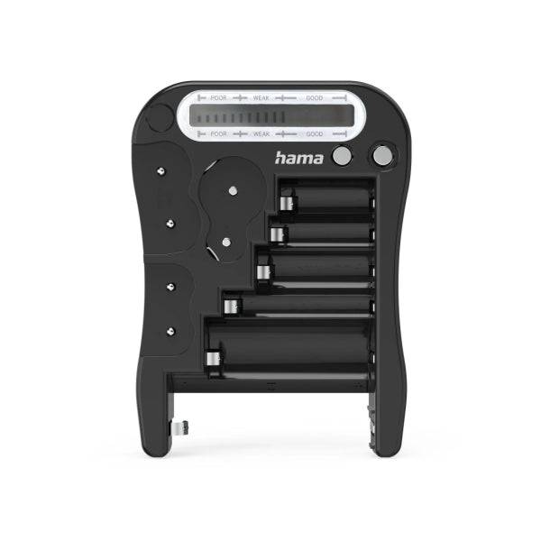 Hama Testatore di Pile e Batterie - Universale - Display LCD - Colore Nero
