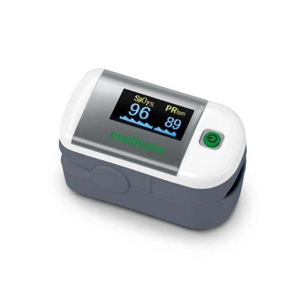 Medisana PM100 Ossimetro Digitale da Dito con Display OLED - Misurazione Saturazione Ossigeno SpO2 e Frequenza Cardiaca - 6 Modalità di Visualizzazione - Funzione One‑Touch - Spegnimento Automatico 8s - Luminosità Regolabile