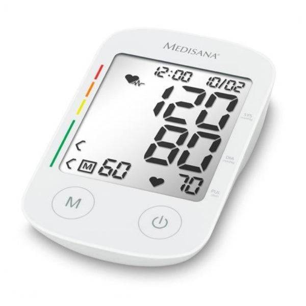 Medisana BU535 Misuratore di Pressione Bracciale Automatico - Misurazione Oscillometrica Precisa con Rilevazione Aritmie - 120 Memorie per 2 Utenti - Display XL ad Alta Leggibilità - Bracciale 22‑36cm