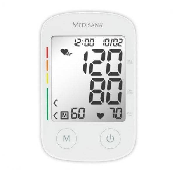 Medisana BU535 Misuratore di Pressione Bracciale Automatico - Misurazione Oscillometrica Precisa con Rilevazione Aritmie - 120 Memorie per 2 Utenti - Display XL ad Alta Leggibilità - Bracciale 22‑36cm