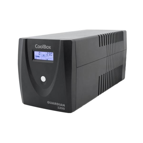 Coolbox Guardian3 UPS 1200VA 720W - 4x Schukos - USB - 2x RJ45 - Protezione Completa da Picchi di Tensione e Interruzioni - Display LCD