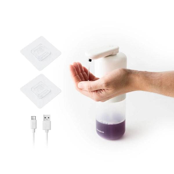Innovagoods Bitesap Dispenser di Sapone Liquido Automatico - Batteria 1200mAh - Serbatoio 350ml - IPX5 - Ricaricabile - Sistema Antigoccia - 11x21.5x6.5cm - Colore Bianco