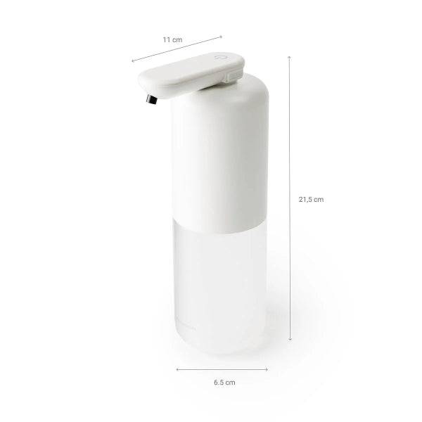 Innovagoods Bitesap Dispenser di Sapone Liquido Automatico - Batteria 1200mAh - Serbatoio 350ml - IPX5 - Ricaricabile - Sistema Antigoccia - 11x21.5x6.5cm - Colore Bianco