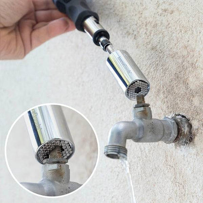 Innovagoods Uniscrew Chiave Universale Dinamometrica - Include Accessori - Multifunzione - Viti da 7-19mm - 2,5x5cm - Colore Argento