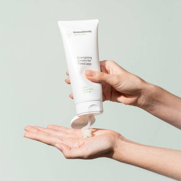 Innovagoods Zencalm Crema Gambe Affaticate Energizzante CBD - Contenuto 200ml - Vegano - Adatto Pelle Sensibile - Provato Dermatologicamente - Non Testato su Animali