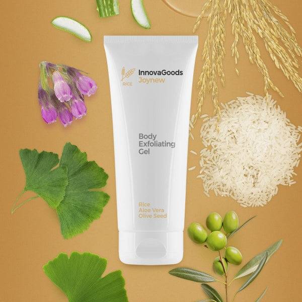 Innovagoods Joynew Gel Esfoliante Corpo Riso - Contenuto 200ml - Vegano - Adatto a Tutti i Tipi di Pelle
