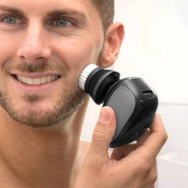 Innovagoods Shavestyler Rasoio 5 in 1 - Autonomia 45min - Batteria 600mAh - IPX7 - Ricaricabile - Acciaio Inossidabile - Multifunzione - Testine Incluse - Include Pettini Guida - 6x9x8cm - Nero