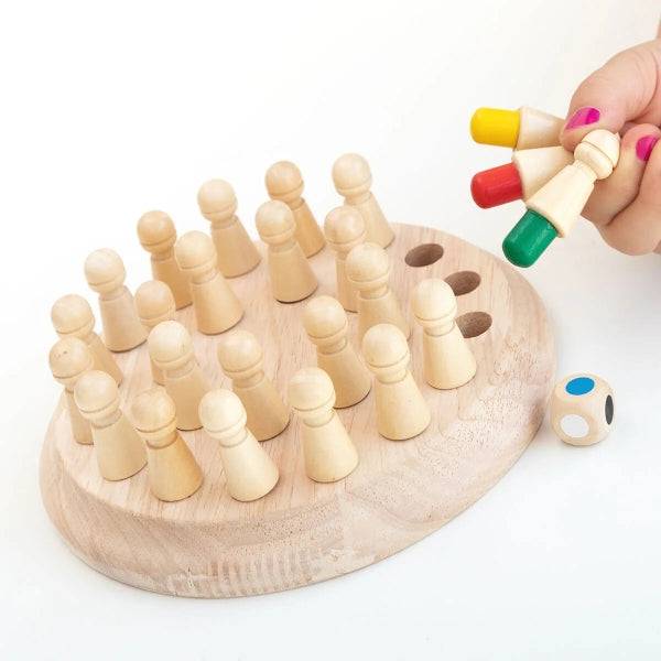 Innovagoods Taeda Scacchi Memoria - Legno - 26 Pezzi - 17x6cm - Multicolore