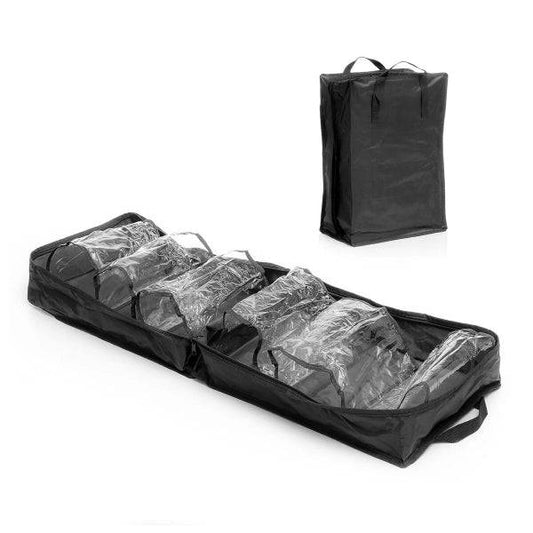Innovagoods Doshen Borsone da Viaggio per Calzature - Capacità 6 Paia - Maniglie da Trasporto - Cerniera - 35x50x20cm - Colore Nero