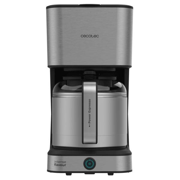 Cecotec Coffee 66 Drop and Thermo Caffettiera a Goccia per 10 Tazze - 950W - Capacità 1,2L - Termostato - Thermos Acciaio Inossidabile - Sistema Antisgocciolamento - Spegnimento Automatico - Colore Nero e Grigio