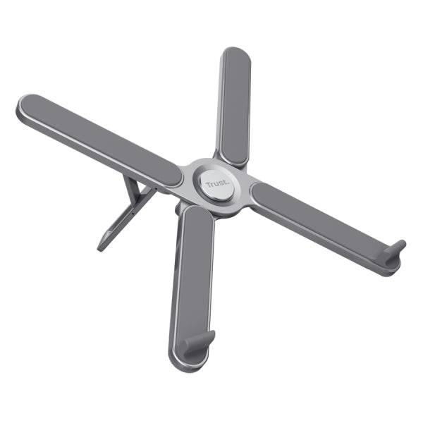 Trust Macy Supporto Pieghevole per Portatili - Supporta Fino a 20Kg - Portatili Fino a 17.3" - Corpo in Alluminio