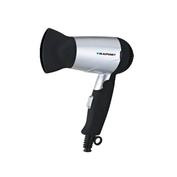 Blaupunkt Asciugacapelli da Viaggio - 1200W - Cavo 1.8m - Include Diffusore - Velocità e Calore Regolabili - Spegnimento Automatico - Funzione Aria Fredda - Nero e Grigio