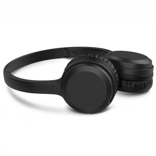 Philips Cuffie Sovraurali Wireless - Bluetooth - Isolamento Acustico - Batteria 250mAh - Portata 10m - Microfono Integrato - Controlli in Cuffia - Speaker 30mm - Pieghevole - Colore Nero