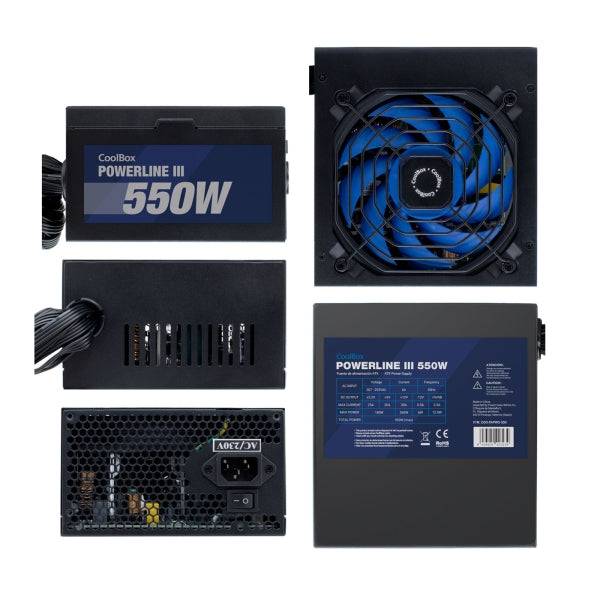 Coolbox PowerLine III 550W Alimentatore 550W ATX 12V - PFC Attivo - Ventola 120mm
