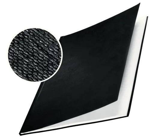 Leitz Confezione di 10 Copertine Rigide Impressbind 14mm - Capacità 106-140 Fogli A4 - Rilegatura di Alta Qualità - Superficie Esterna Lino Laccato - Carta Bianca Senza Acido - Colore Nero