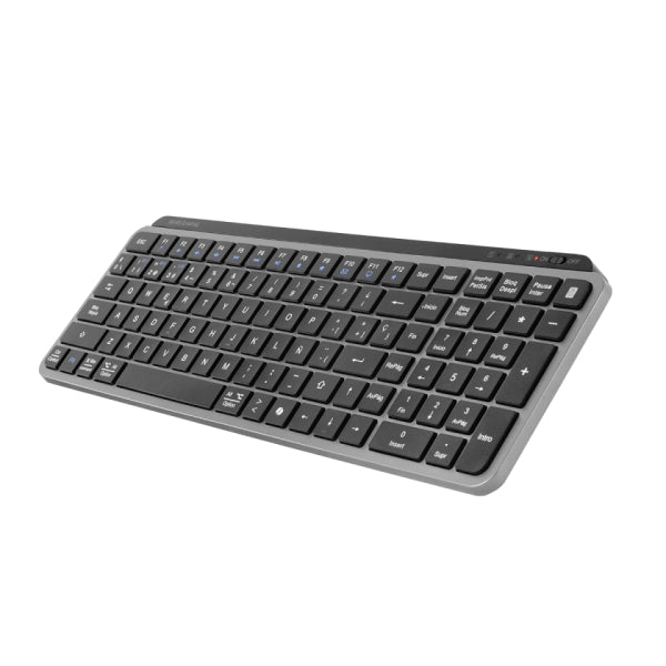 Mars Gaming MK-SILENKEYS Tastiera Completa Wireless - Bluetooth - Layout Portoghese QWERTY PT - 720mAh - Tasti Silenziosi Profilo Basso - Accessi Diretti - 384x132x24mm