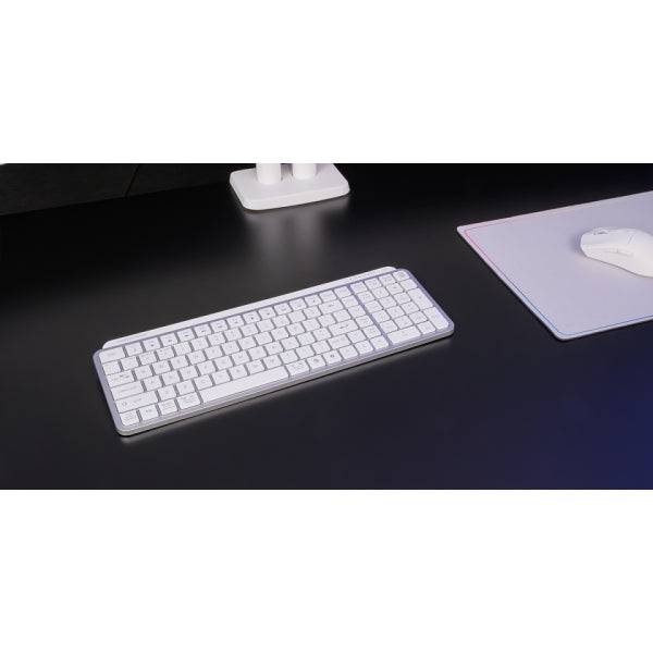 Mars Gaming MK-SILENKEYS Tastiera Completa Wireless - Bluetooth - Layout Portoghese QWERTY PT - 720mAh - Tasti Silenziosi Profilo Basso - Accessi Diretti - 384x132x24mm - Bianco
