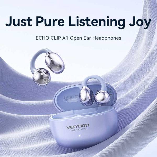 Vention A11 Clip-On Auricolari Intraurali Wireless - Bluetooth 6.0 - Portata 10m - Custodia con Batteria 400mAh