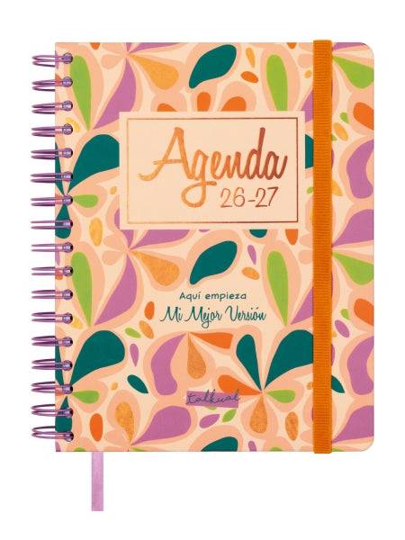 Finocam Talkual Agenda Scolastica 26/27 - Settimanale Orizzontale - Formato 4º - 155x217mm - Copertina Rigida - Carta 100g/m2 - Spirale Metallica - Multicolore
