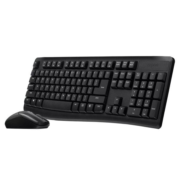 Rapoo X1800Pro Pack Tastiera + Mouse Wireless - 2.4GHz - Mouse 1000 DPI - Autonomia fino a 12 Mesi - Colore Nero