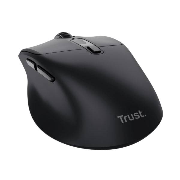 Trust Zevo Mouse Wireless - Regolabile fino a 4000dpi - Bluetooth - Clic Silenzioso - Ricevitore USB-A - Multidispositivo - 40x70x104mm - Colore Nero