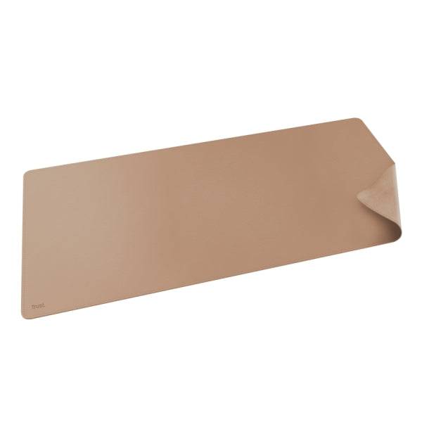 Trust Benya Tappetino da Scrivania XXL - PVC - Superficie Morbida - Antiscivolo - Flessibile - 430x900mm - Colore Beige