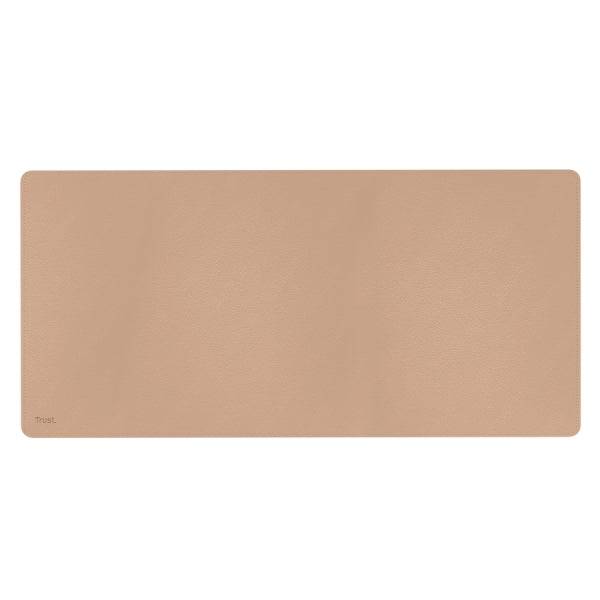 Trust Benya Tappetino da Scrivania XXL - PVC - Superficie Morbida - Antiscivolo - Flessibile - 430x900mm - Colore Beige