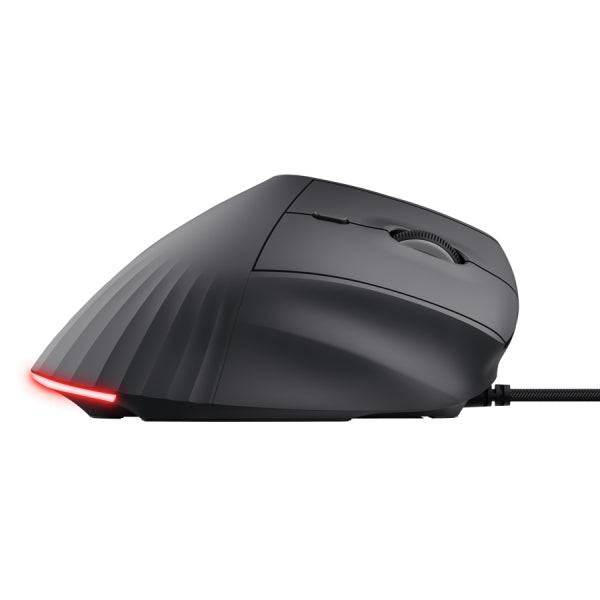Trust GXT 145 Rexxa Mouse Gaming Ergonomico con 10 Pulsanti - Regolabile fino a 12.800dpi - Luce LED RGB - Multi-Dispositivo - 59x79x120mm - Colore Nero