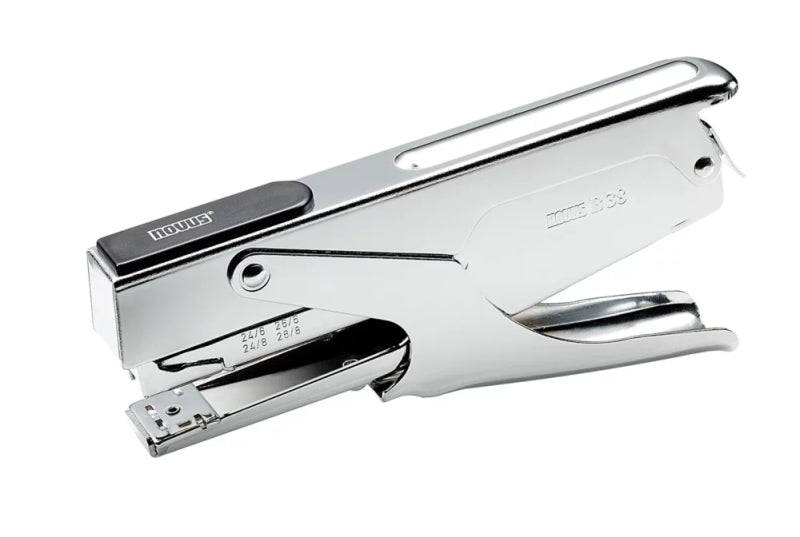 Novus B 38 Cucitrice a Tenaglia - Fino a 40 Fogli - Per Punti 24/6-24/8 e 26/6-26/8 - Cucitura Temporanea e Permanente - Colore Cromato