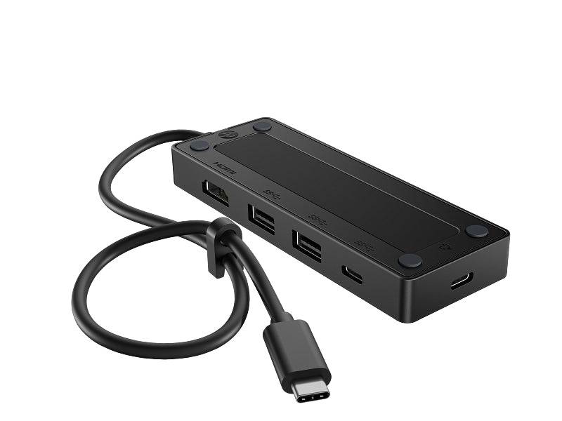 HP Travel Hub G3 Hub Multipresa USB-C 5 in 1 – HDMI 4K 60Hz – 2x USB A 10Gbps – 2x USB C Dati + Power Delivery fino a 65W – Design Compatto per Viaggio