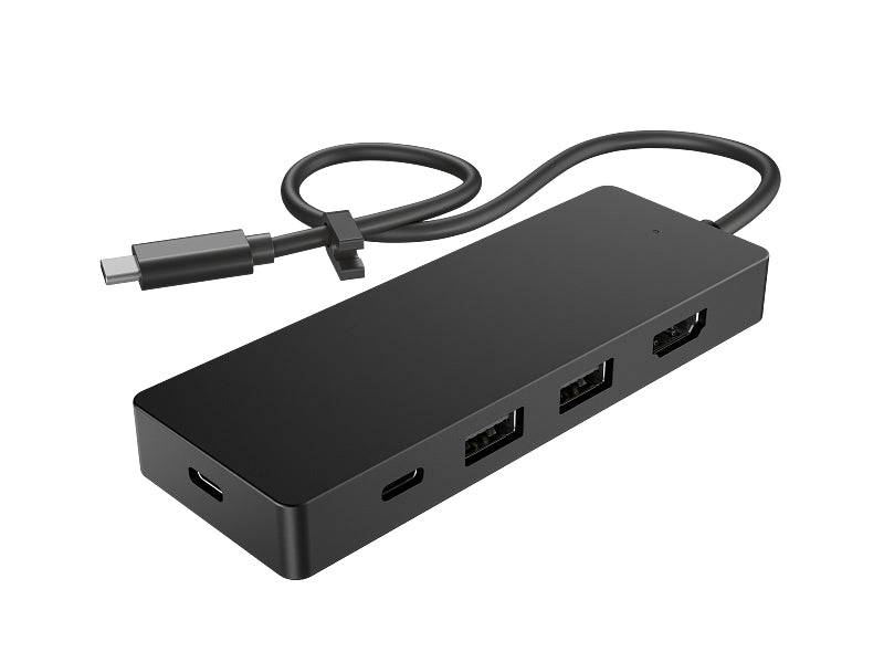 HP Travel Hub G3 Hub Multipresa USB-C 5 in 1 – HDMI 4K 60Hz – 2x USB A 10Gbps – 2x USB C Dati + Power Delivery fino a 65W – Design Compatto per Viaggio
