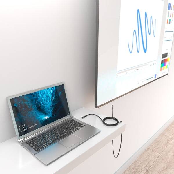 Aisens Cavo USB-C Maschio - Supporta fino a 60W - Lunghezza 7m - Velocità Trasferimento fino a 5Gbps - Risoluzione 4K - Alluminio - Colore Nero