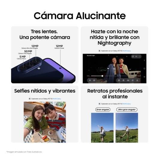 Samsung Galaxy A57 EE 5G Smartphone 6,7" - 8Gb - 128Gb - Fotocamera 50 Mp - Batteria 5000mAh - Colore Grigio