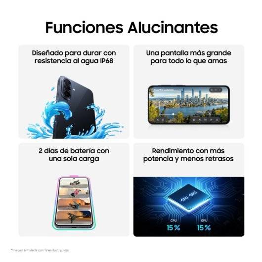 Samsung Galaxy A57 EE 5G Smartphone 6,7" - 8Gb - 128Gb - Fotocamera 50 Mp - Batteria 5000mAh - Colore Grigio