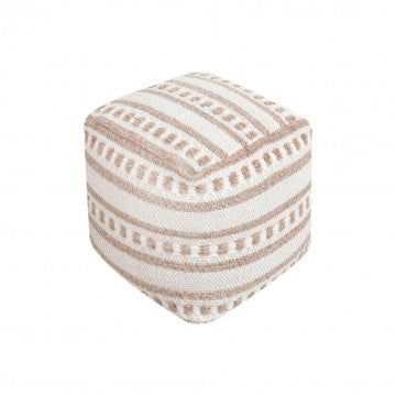 Pouf quadrato in lana e cotone, 40x40x40 cm, peso 2,32 kg