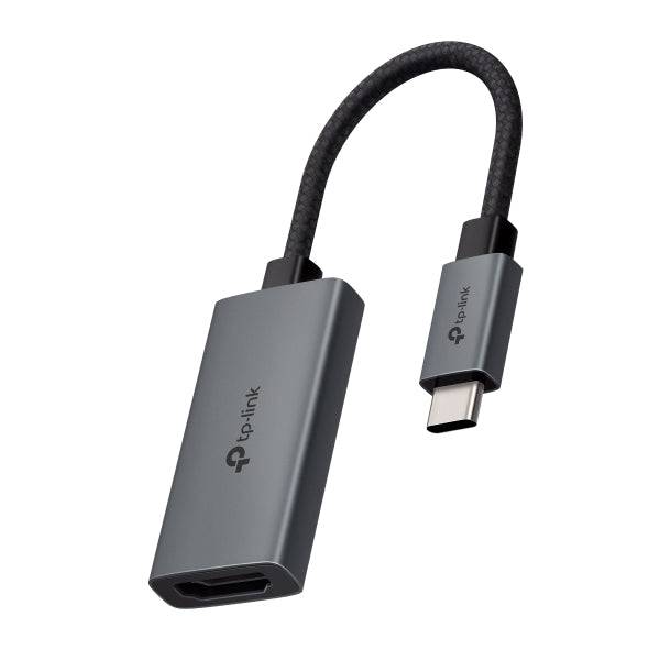 TP-Link UA520C Adattatore HDMI a USB-C - Cavo 10cm - HDMI 4K Femmina - USB-C Maschio - Plug and Play - Alluminio - Colore Grigio Scuro