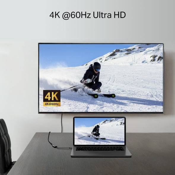TP-Link UA520C Adattatore HDMI a USB-C - Cavo 10cm - HDMI 4K Femmina - USB-C Maschio - Plug and Play - Alluminio - Colore Grigio Scuro